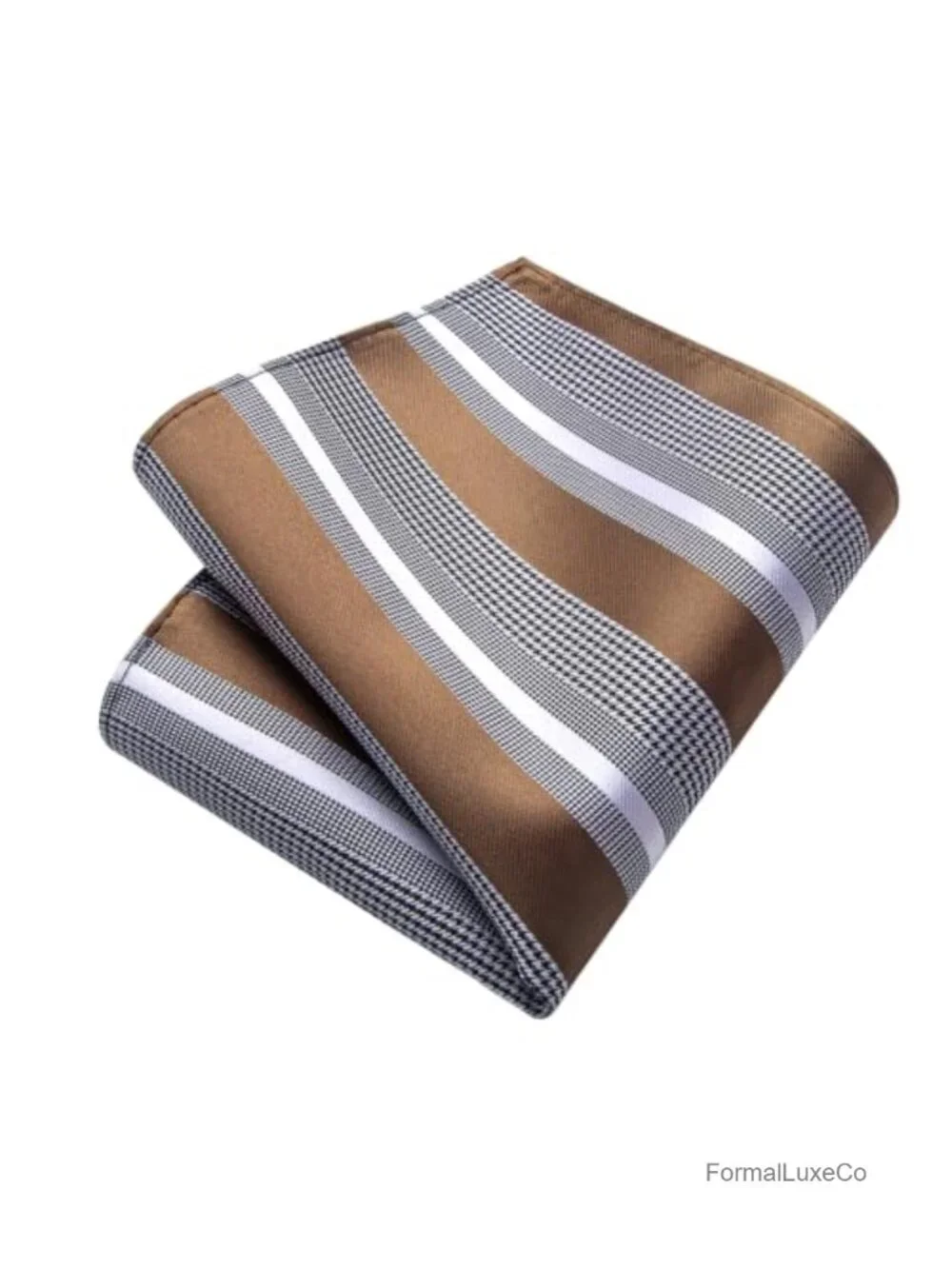 Silk Blend Striped Tie and Pocket Square Set for Men, Wedding Gift, Formal